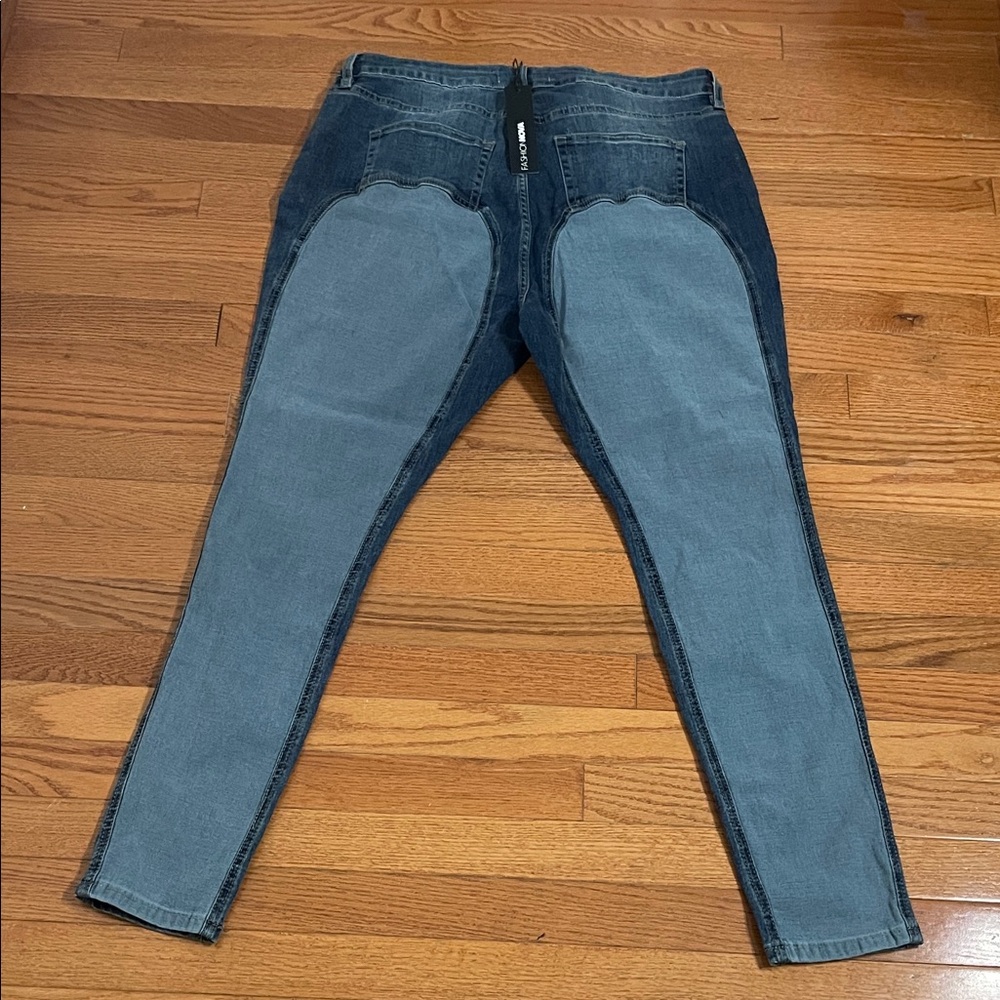 Fashion Nova Blue and Gray Skinny Jeans - Picture 6 of 7